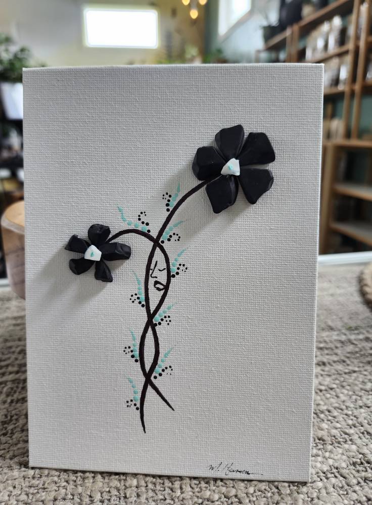 Mark Hanson's Sea Glass Black Flowers