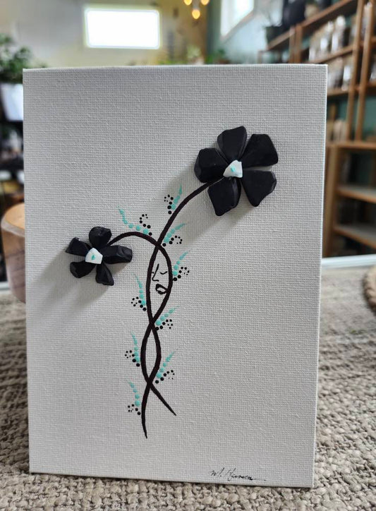Mark Hanson's Sea Glass Black Flowers